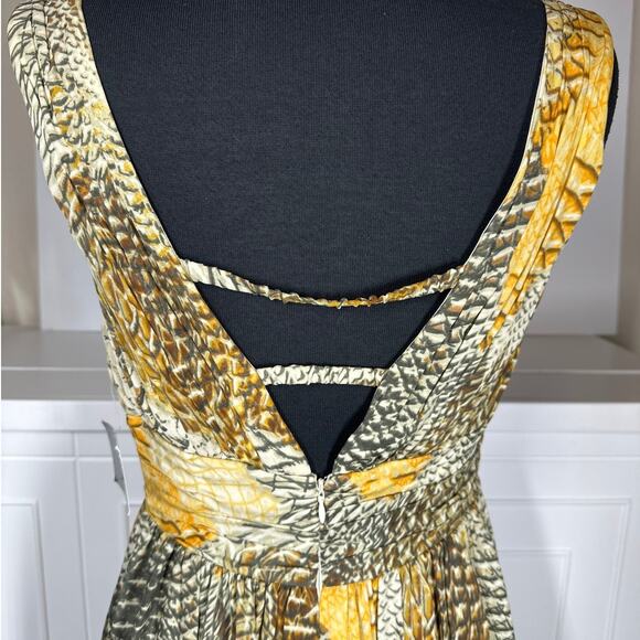 Anne Klein Collection Snake Print Sleeveless Silk Long Dress Sz 6 Formal Elegant - Picture 8 of 16